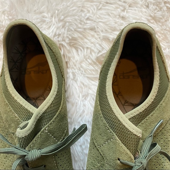 Dansko Suede leather Green Cozette Sneaker Walking Shoes 40 - Picture 4 of 5